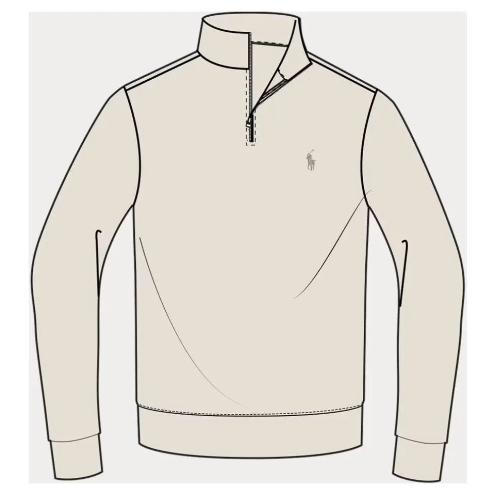 Double-Knit Mockneck Pullover