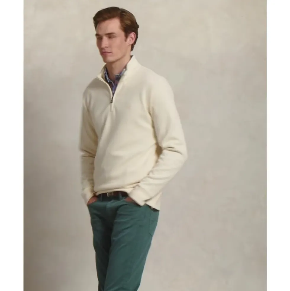 Double-Knit Mockneck Pullover