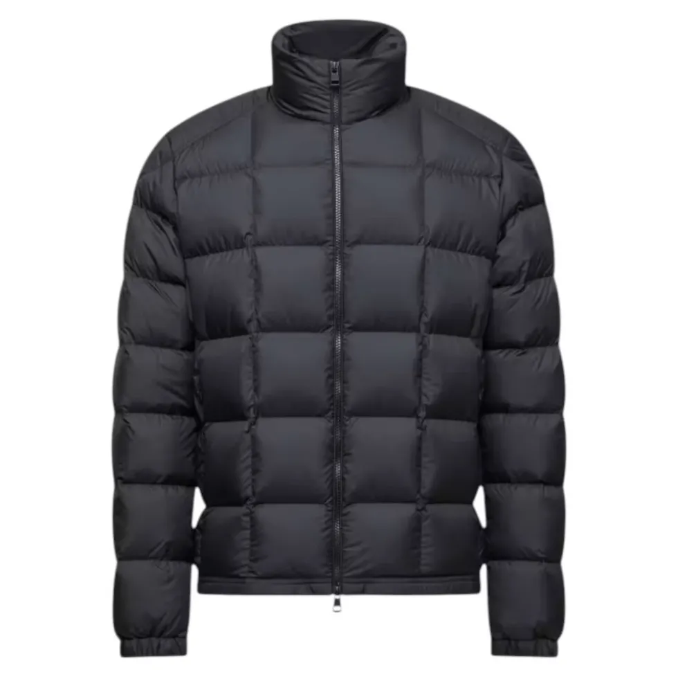 Eglise Square-Quilted Hooded Short Down Jacket