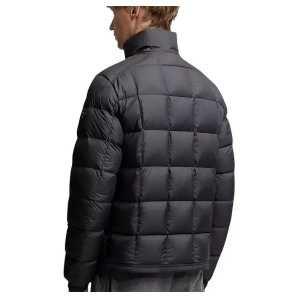 Eglise Square-Quilted Hooded Short Down Jacket