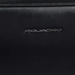 Electronic cord pouch in leather with mouse pocket