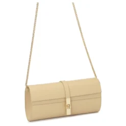 Elegant clutch taske med monogramlås
