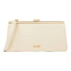Elegant håndtaske med metalramme