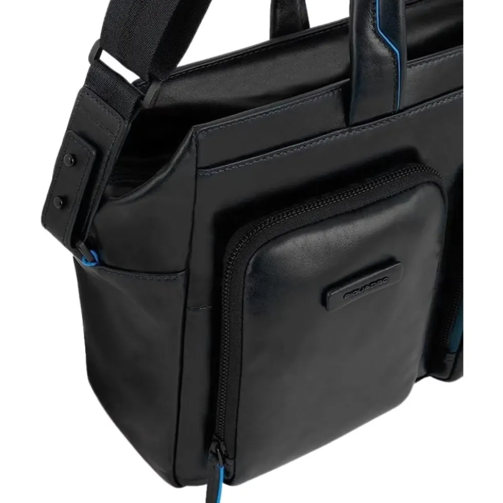 Elegant Læder Dokumentmappe med Laptoprum