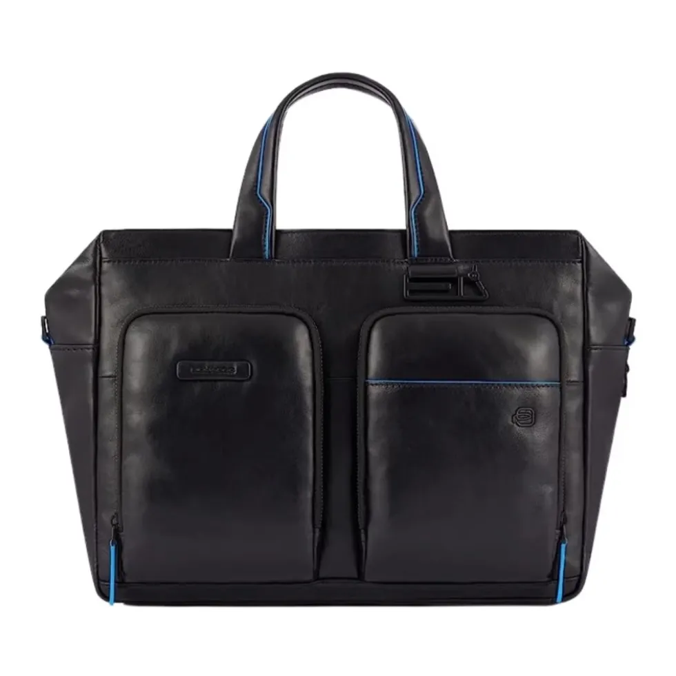 Elegant Læder Dokumentmappe med Laptoprum