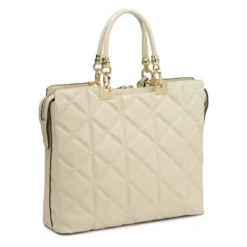 Elegant quiltet lædertaske