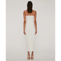 Elegant Ruched Cup Midi Kjole