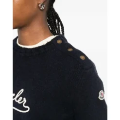 Embroidered Logo Crew Neck Sweater