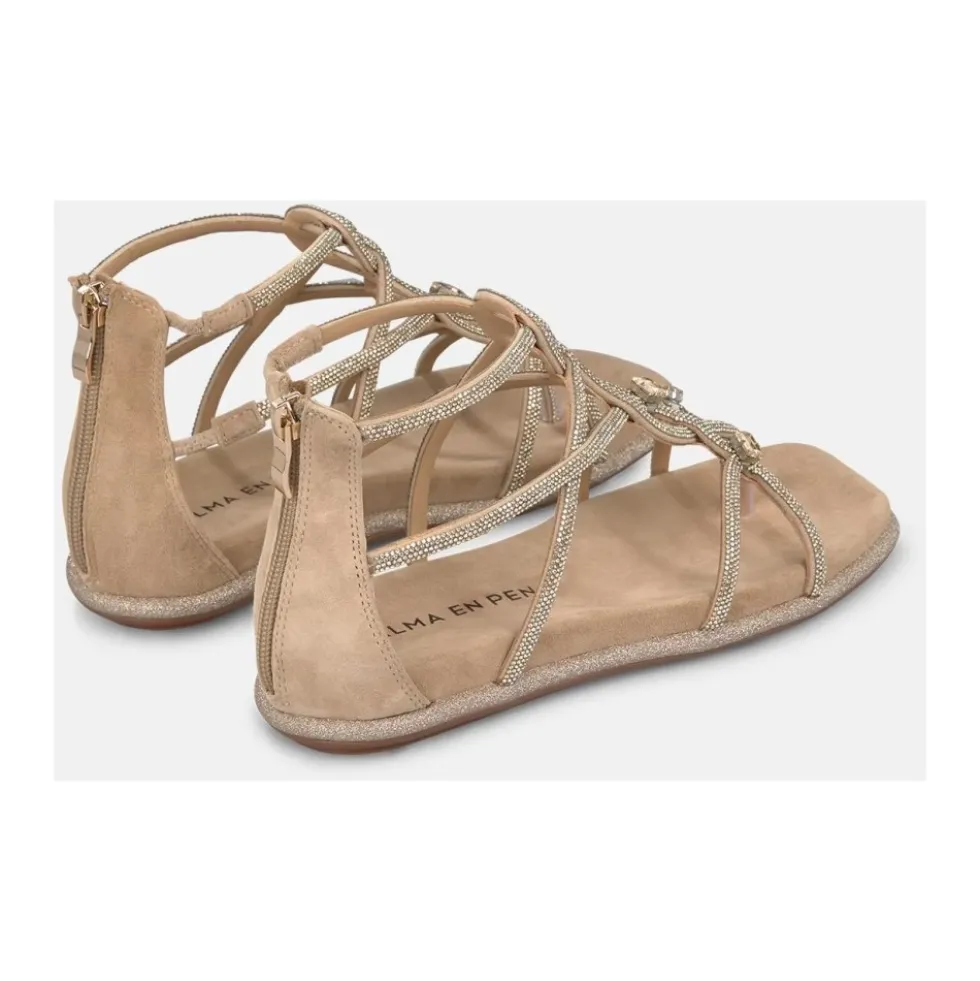 Flad sandal forviklede remme