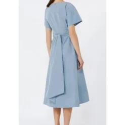 Flared Taffeta Dress