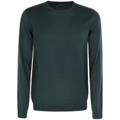 Flaskegrøn Crew Neck Sweater