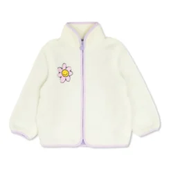 Fleece med et blomstermotiv