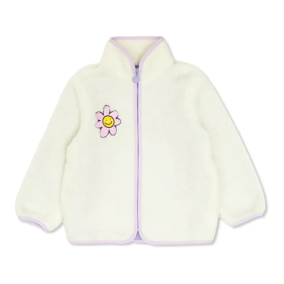 Fleece med et blomstermotiv