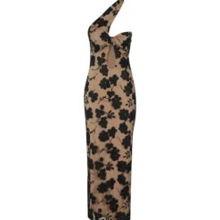 Floral Beads Midi Kjole