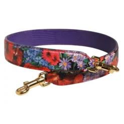 Floral Læder Skulderrem