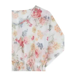Floral-print Kjole med bindebånd i taljen