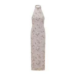 Flower Beads Maxi Dress
