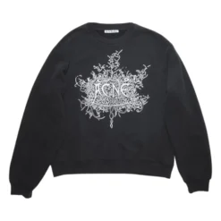 Fluorescerende Sort Logo Sweatshirt
