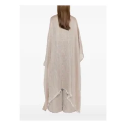 Fringed Hem Open-Front Woven Kimono