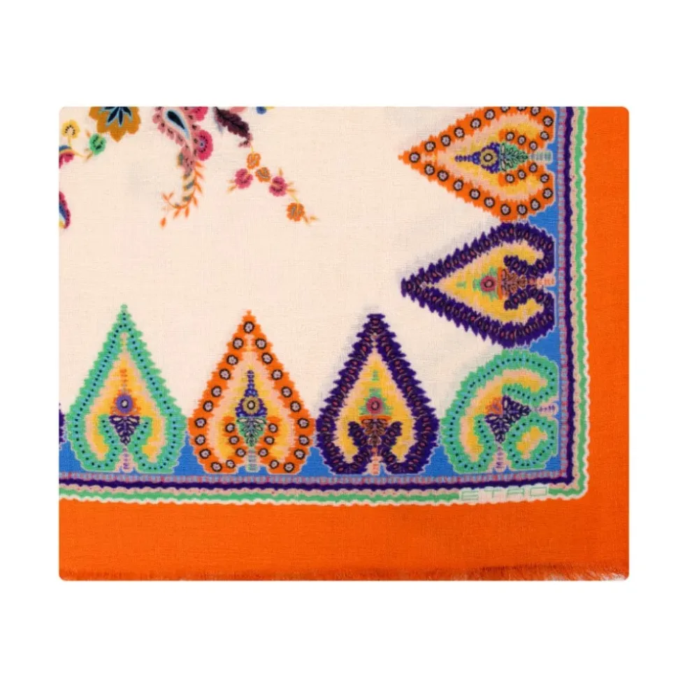 Fringed Paisley Scarf