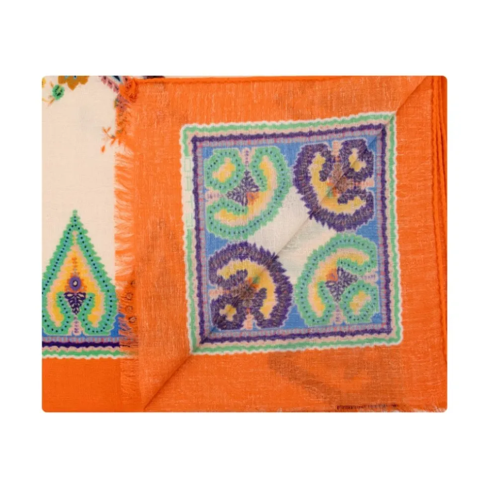 Fringed Paisley Scarf