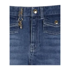 Frynse-kantede denimshorts