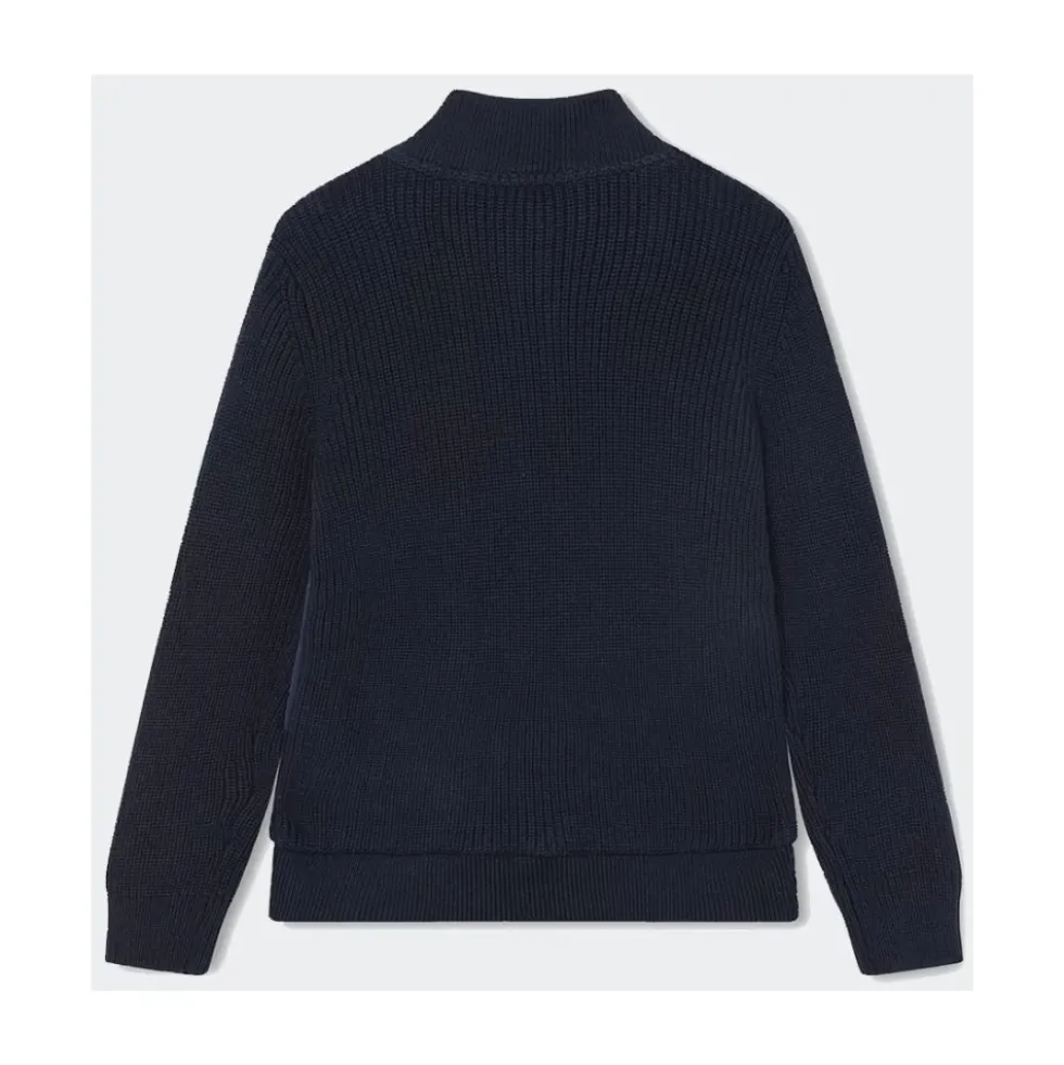 Fuld Zip Nylon og Uldblanding Sweater