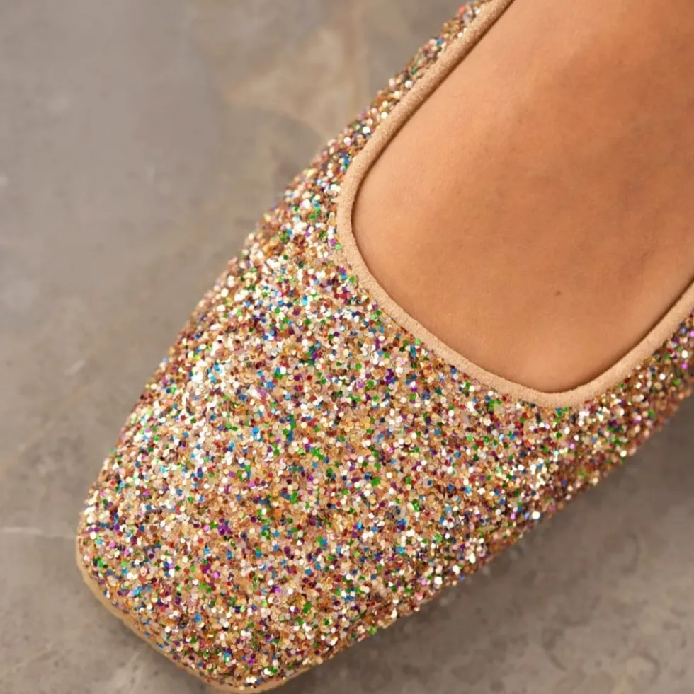Funklende Glitter Ballerina - Multi Glitter / Sand
