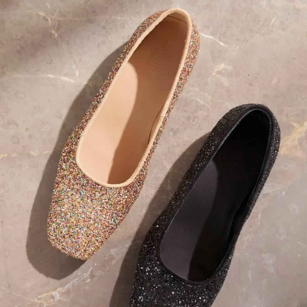 Funklende Glitter Ballerina - Multi Glitter / Sand