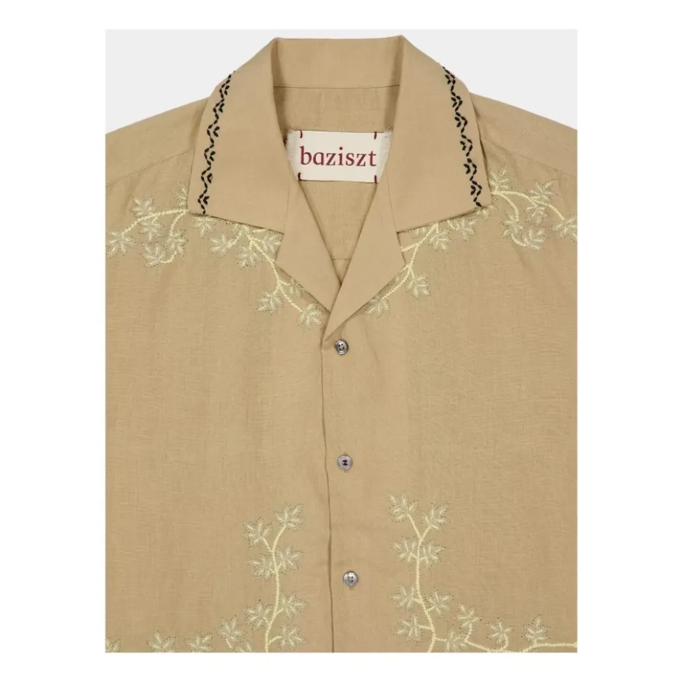 Gevrey Broderet Hamp Skjorte