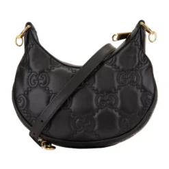 GG Embossed Leather Shoulder Bag