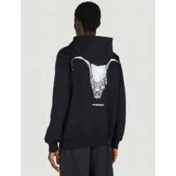 Goat Skull Hættetrøje med Logo Print
