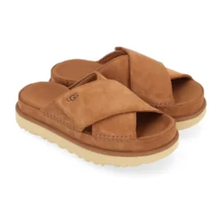 Goldenstar Cross Læder Sandal i Cuoio