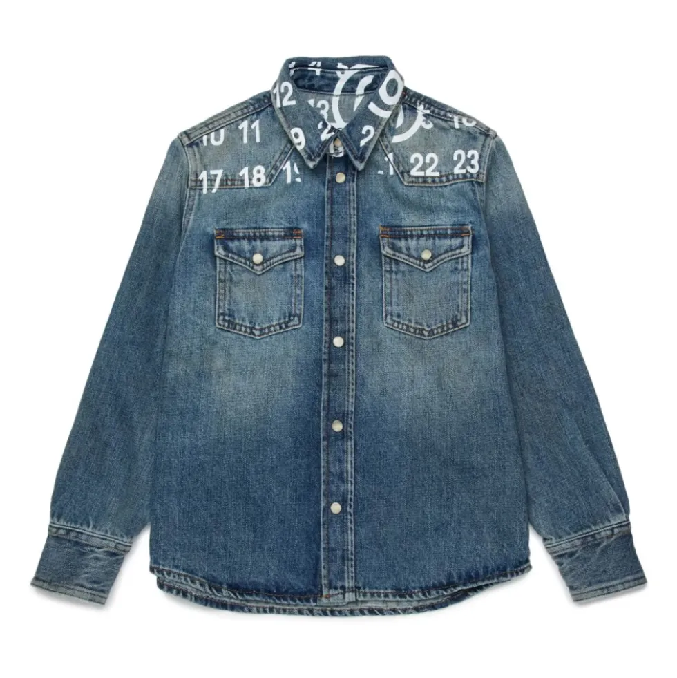 Grafisk Print Button-Down Skjorte