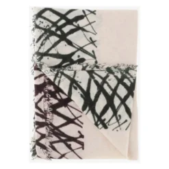 Grafisk Print Cashmere Blend Tørklæde