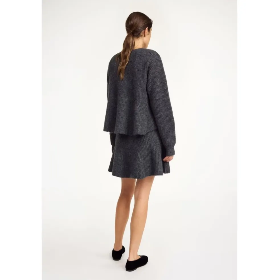 Grå Melange Mohair Pullover