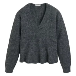 Grå Melange Mohair Pullover