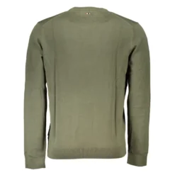 Grøn Langærmet Broderet Logo Sweater