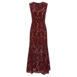 Guipure Lace Midi Dress