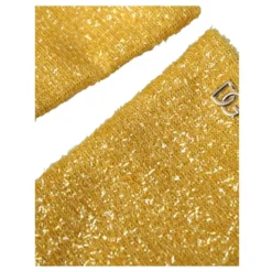 Guld Lurex Mid Arm Handsker