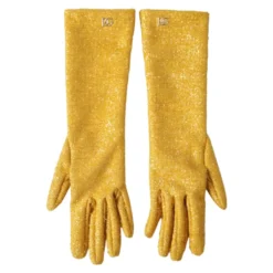 Guld Lurex Mid Arm Handsker