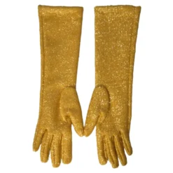 Guld Lurex Mid Arm Handsker