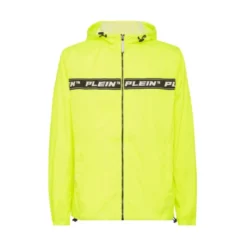 Gul Nylon Windbreaker Hættetrøje Jakke