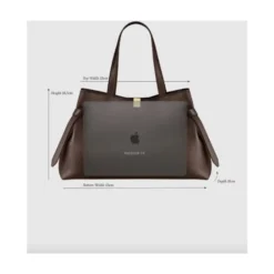 Gyoza Suede Tote Taske Chokolade