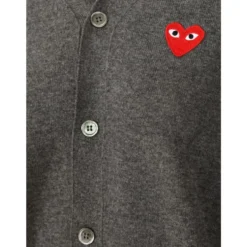 Heart-patch Uld Cardigan