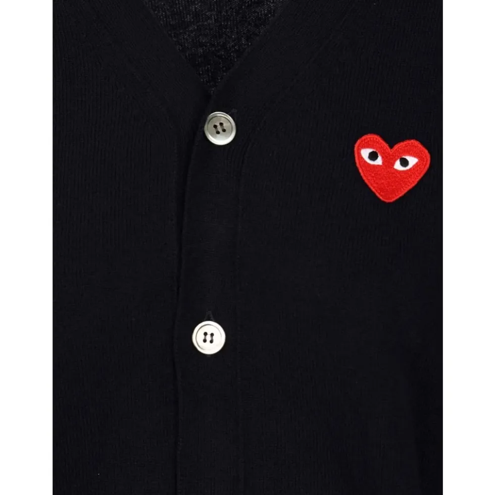 Heart Patch Wool Cardigan