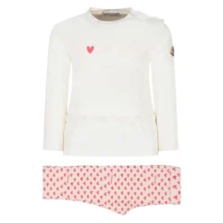 Heart Print Cotton Jersey Set