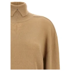 Højhalset uldsweater