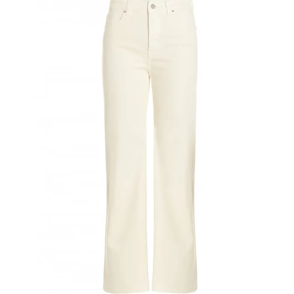 Højtaljede jeans med vide ben