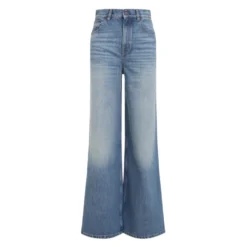 Højtaljede jeans med vide ben